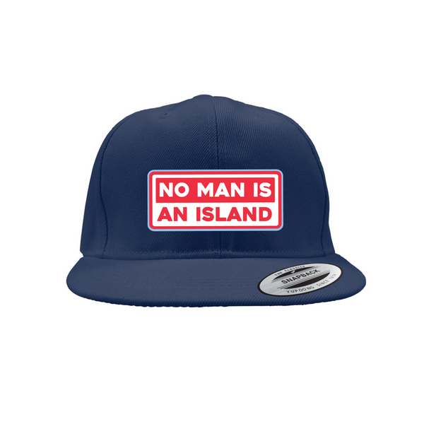 No Man Is An Island Patch Snapback Cap