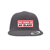 No Man Is An Island Patch Snapback Cap