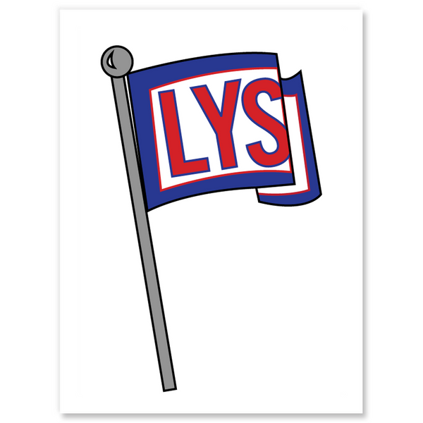 LYS Flag Kiss Cut Sticker